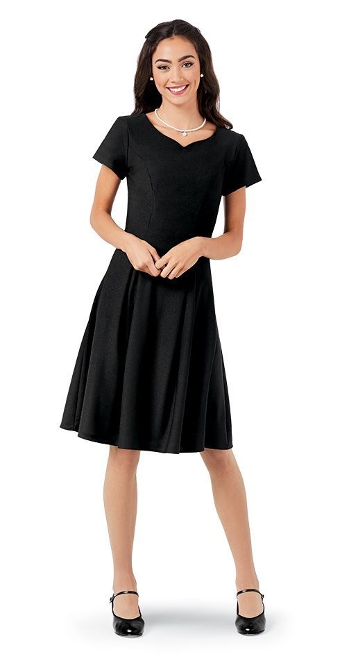 Crepe Libby Dress with Knee Length Skirt