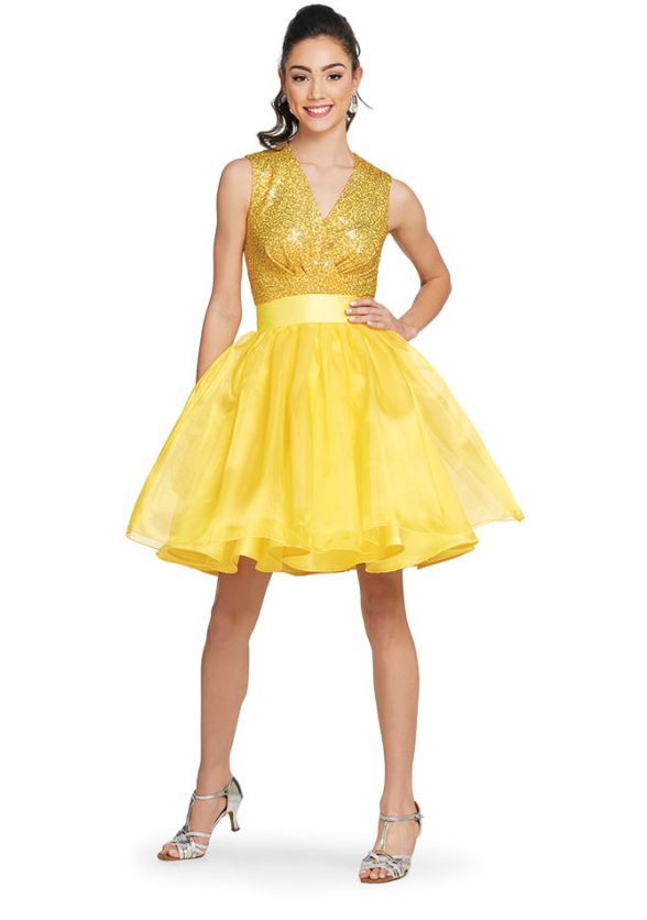 Jaimes Show Choir Dress in Yellow