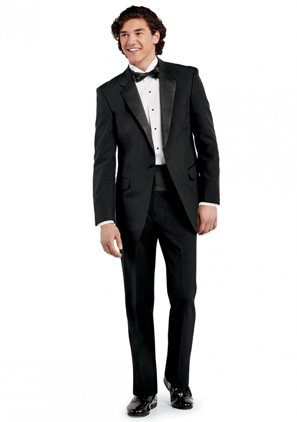 Adult Full Tuxedo Package with Bow Tie and Cummerbund 