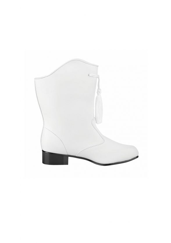 StylePlus Traditional Vinyl Short Majorette Boots - White
