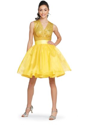 Jaimes Show Choir Dress in Yellow