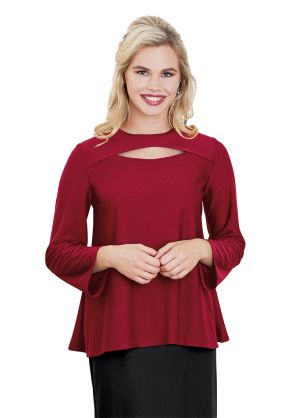 Long Sleeve Luna Top with Cut Out Detail For Choirs and Orchestras